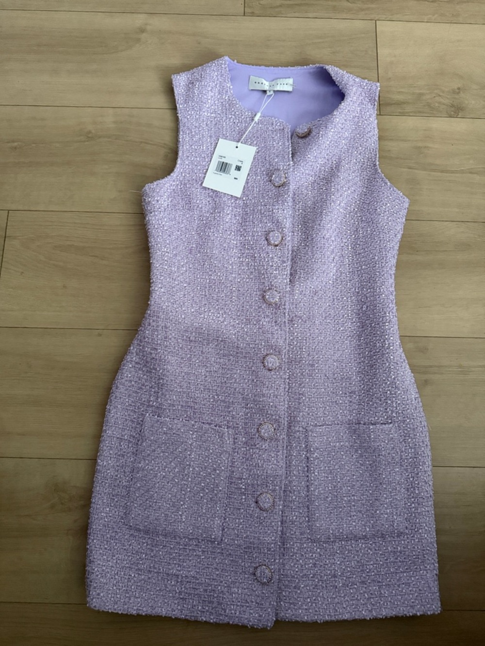Endless Rose Lavender Tweed Mini Dress